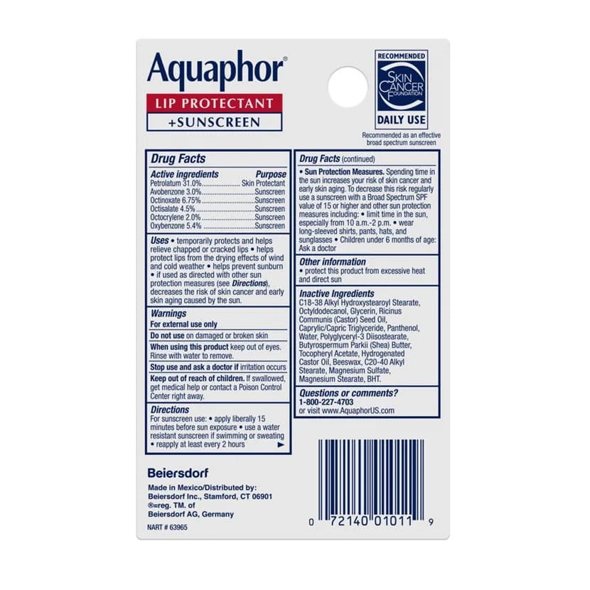 Aquaphor Lip Protectant Lipbalm