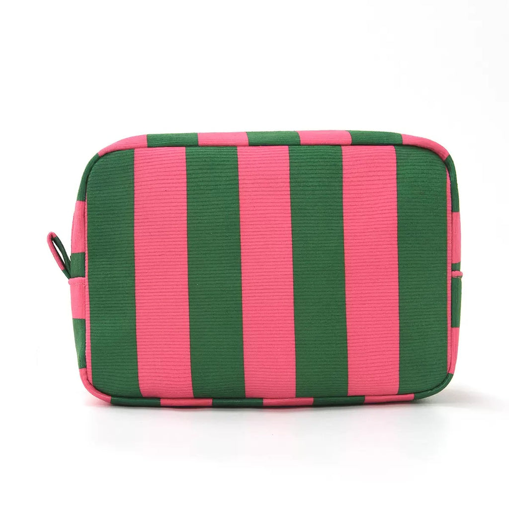 Large Stripped Courdroy Makeup Bag