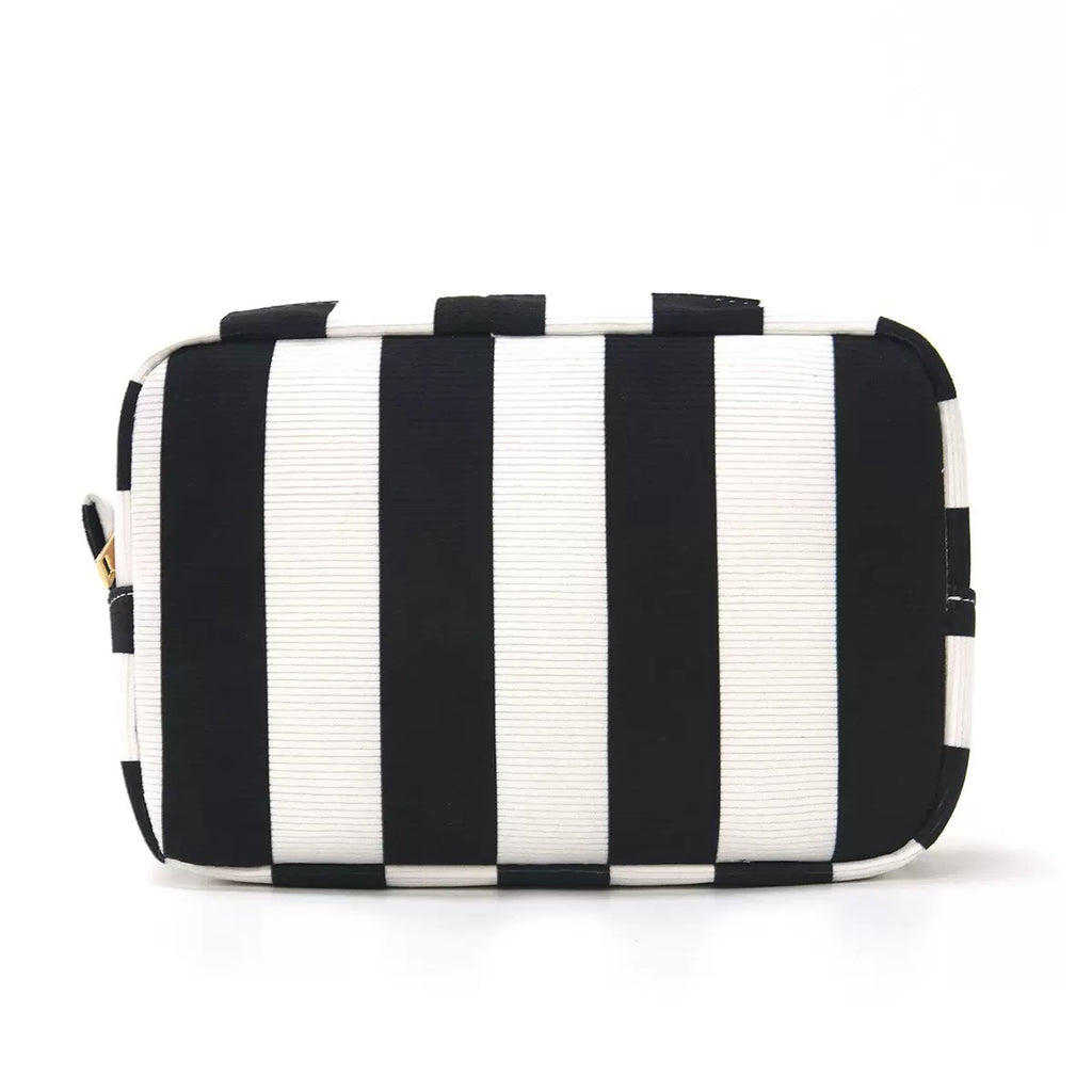 Large Stripped Courdroy Makeup Bag