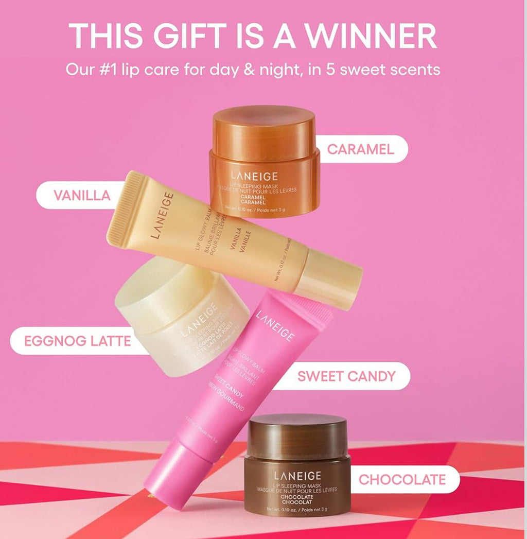 Laneige Midnight Minis Limited-Edition Holiday Lip Care Gift Set for Day & Night Hydration