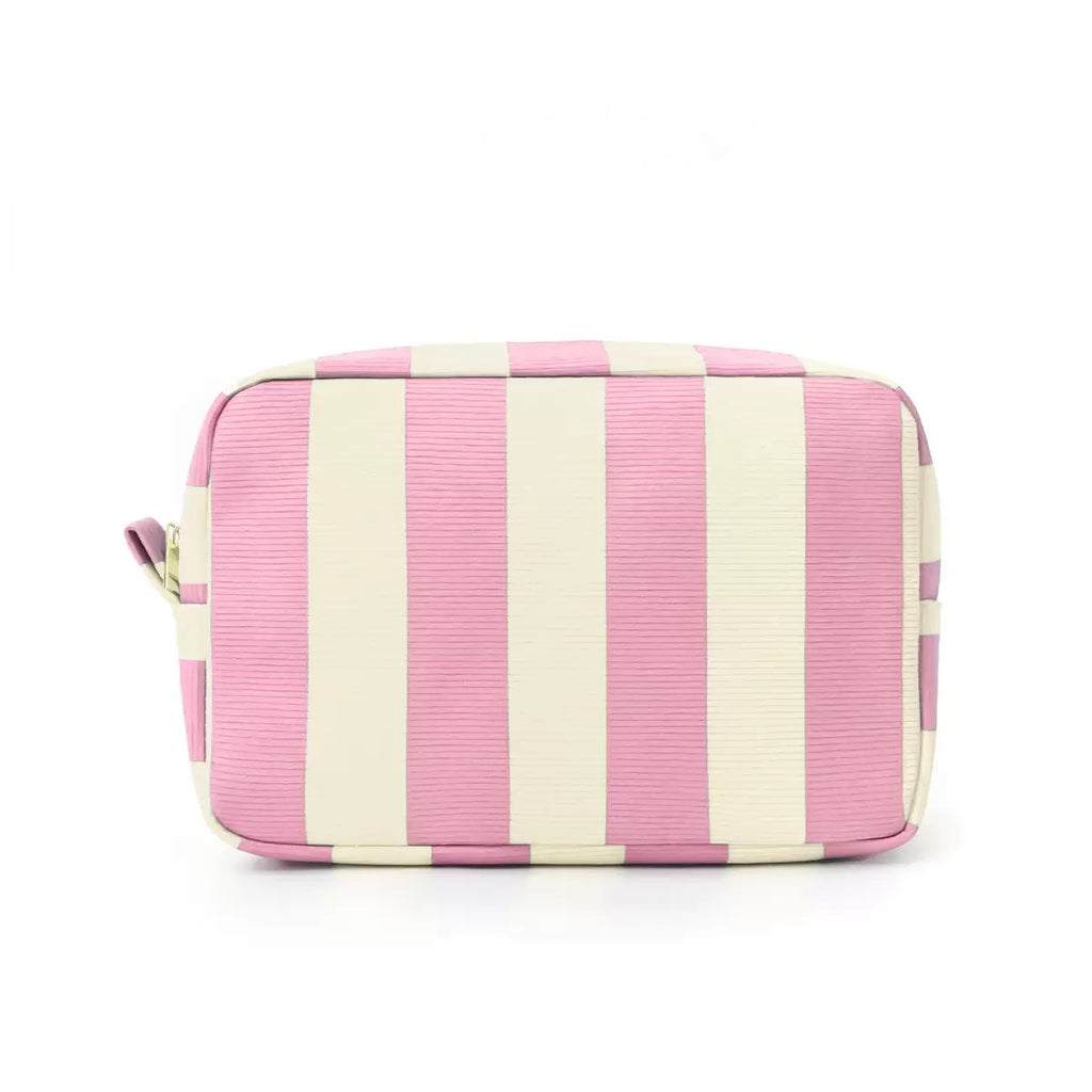 Large Stripped Courdroy Makeup Bag