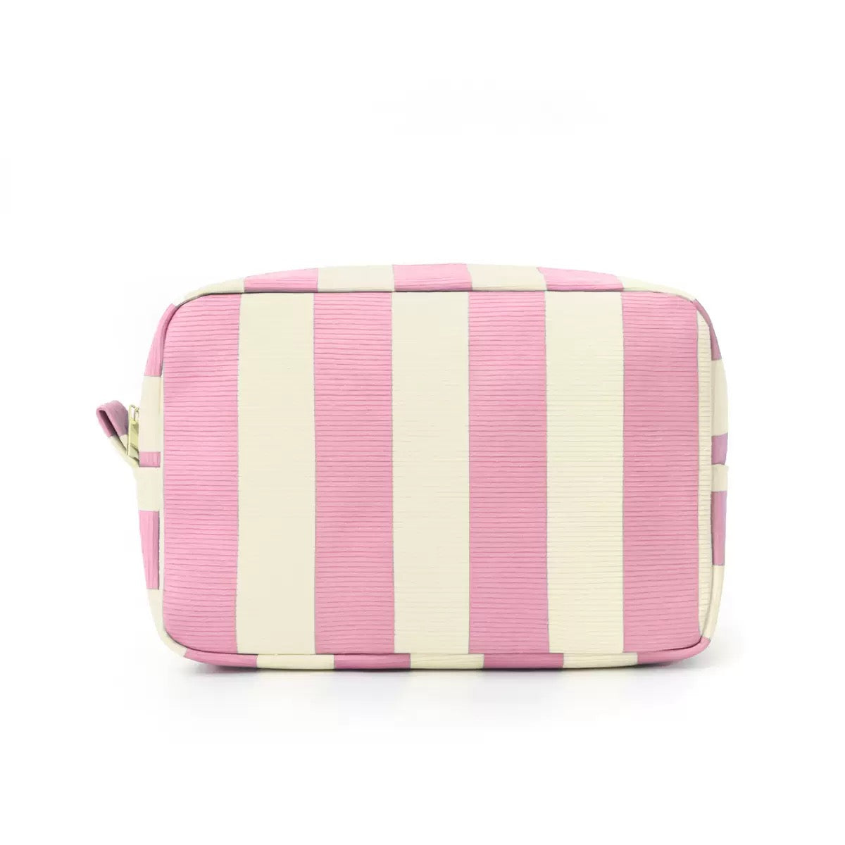Large Stripped Courdroy Makeup Bag