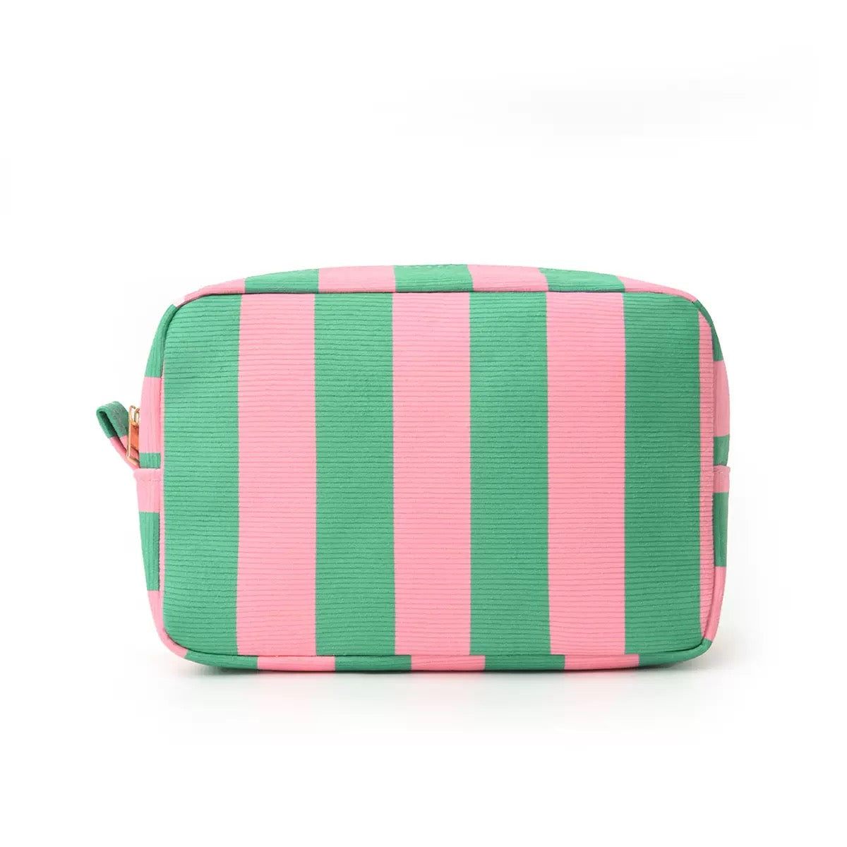 Large Stripped Courdroy Makeup Bag