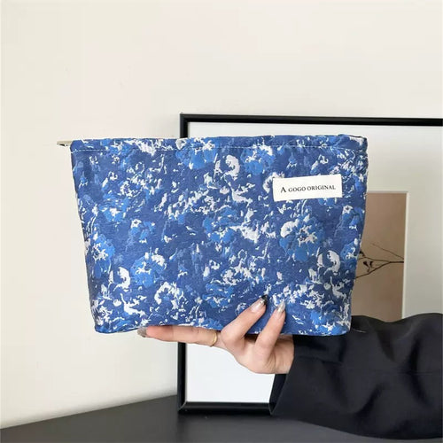 Abstract Brilliant Blue Makeup Bag
