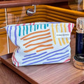 Large Abstract Stripe Makeup Bag