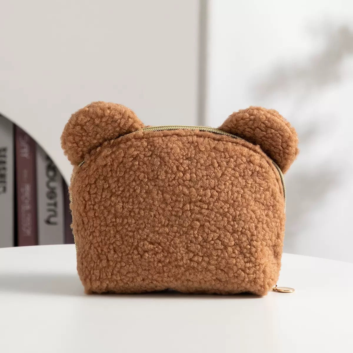 Teddy Bear Plush Makeup Bag