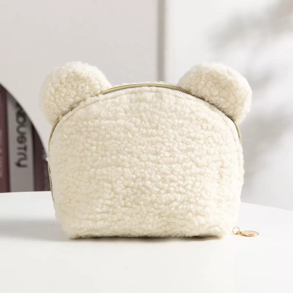 Teddy Bear Plush Makeup Bag