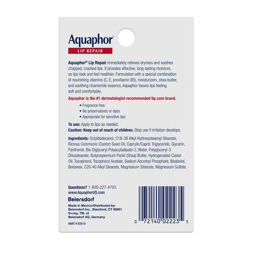 Aquaphor Immediate Relief Lip Repair Balm - Duo